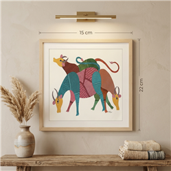 Gond Painting of Madhya Pradesh-Multicolour-Hand Painted-Cows