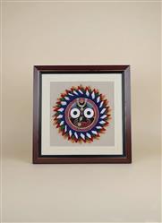 Orissa Pattachitra-Off-white-Canvas, Polly Cotton, Mdf Bord, Fibre Frame-Pattachitra & Pipili Chandua (applique) Wall Hangi