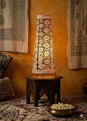 Andhra Pradesh Leather Puppetry-Multi Colored-Goat Leather And Iron Frame-25 Round Floor Lamps