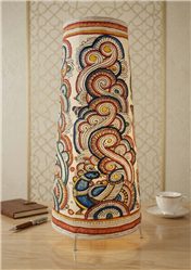 Andhra Pradesh Leather Puppetry-Multi Colored-Goat Leather And Iron Frame-25 Round Floor Lamps